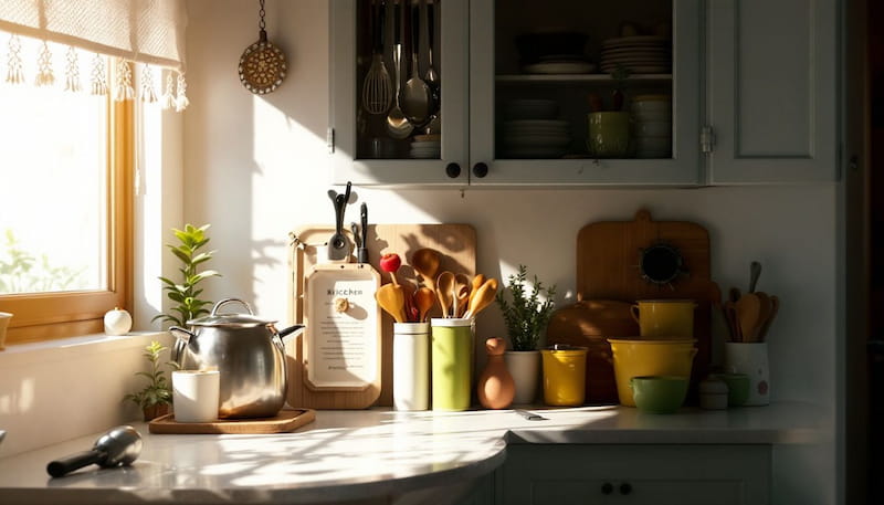 armario de la cocina con bisagras