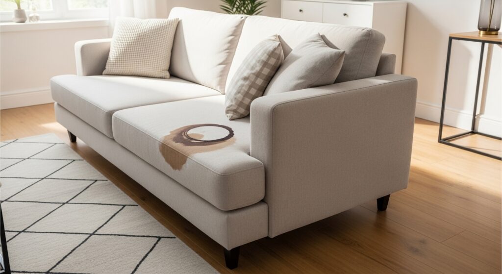 limpiar sofa muy sucio